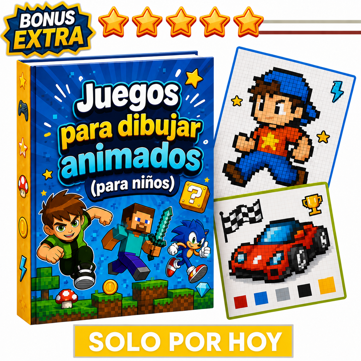 Portada del bonus de juegos para dibujar para niños.